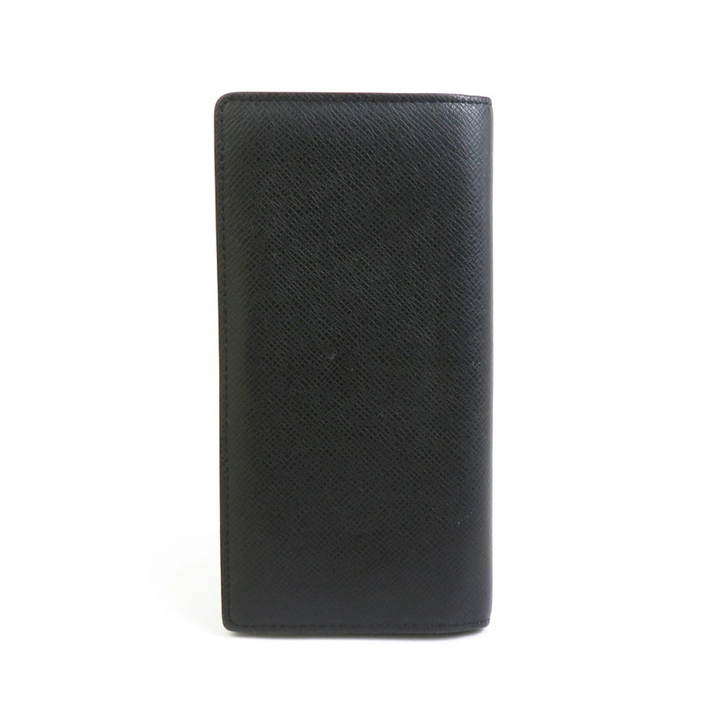 Louis Vuitton Bi Taiga wallet Portefeuille fold Brazza long Black